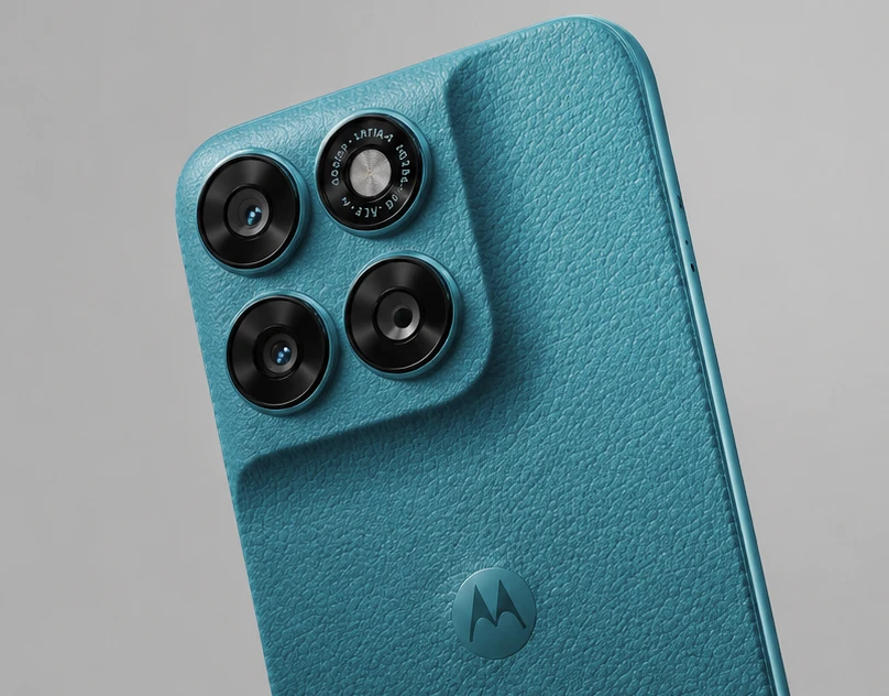 Motorola smartphone rendered for an AR experience